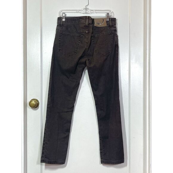 Jacob Cohen Style 688 Denim Jeans Brown Gray Mens Tag Size 33” Actual 32x28 - Picture 14 of 14